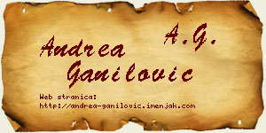 Andrea Ganilović vizit kartica